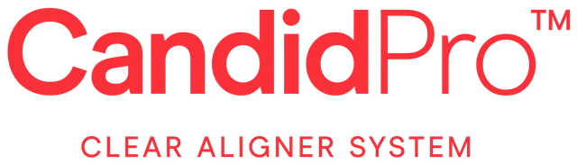 The image shows a logo for CANDIDPRO with a red background, featuring white text and a graphic element resembling a drop of water.